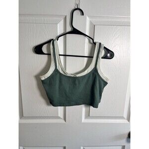 Lululemon 6 Better Best Layered Cropped Tank Algae Green / Springtime Casual
